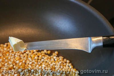 Попкорн с сыром на сковороде