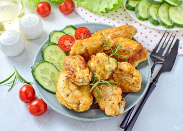 Крылышки в пивном кляре Крылышки в пивном кляре