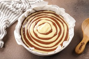 Торт "Зебра" на кефире Торт "Зебра" на кефире