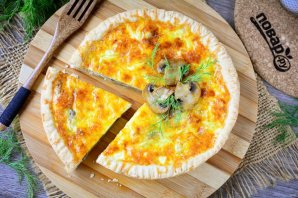 Открытый пирог с грибами Открытый пирог с грибами