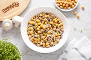 Нут с грибами в сливочном соусе Нут с грибами в сливочном соусе