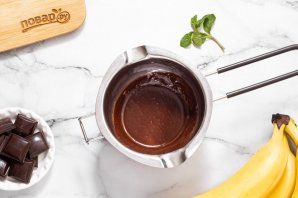 Блины с шоколадом и бананом