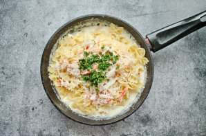 Паста с крабом в сливочном соусе Паста с крабом в сливочном соусе