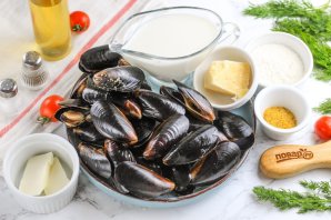 Мидии в сливочном соусе в духовке Мидии в сливочном соусе в духовке