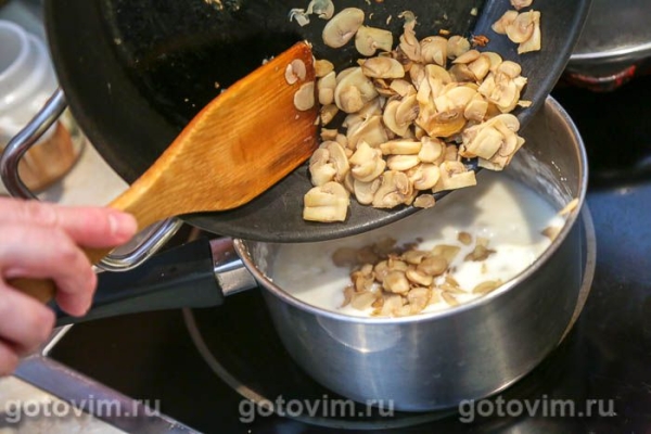 Соус бешамель с грибами Соус бешамель с грибами