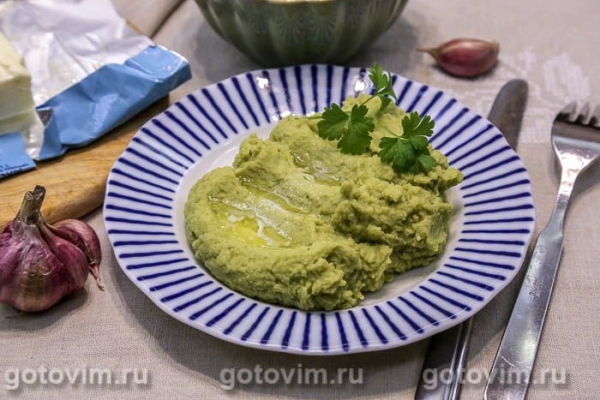 Пюре из замороженного зелёного горошка Пюре из замороженного зелёного горошка