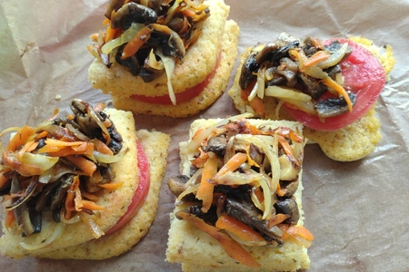 Закуска из овощей и грибов на поленте Закуска из овощей и грибов на поленте