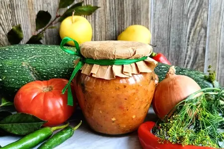 Кабачковая икра с яблоками и грибами Кабачковая икра с яблоками и грибами