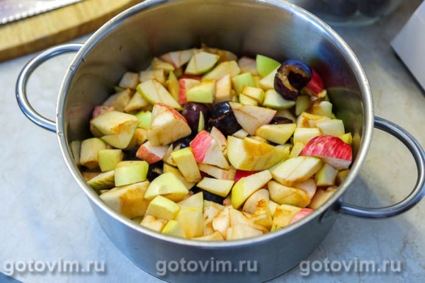 Варенья из сливы с яблоками и апельсином на агаре Варенья из сливы с яблоками и апельсином на агаре