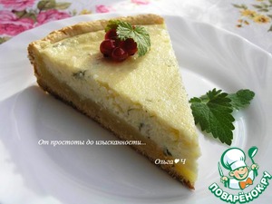 Творожный пирог с лимоном и мятой Творожный пирог с лимоном и мятой