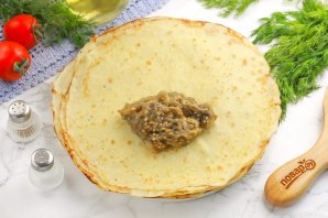 Блины с начинкой из баклажанов Блины с начинкой из баклажанов