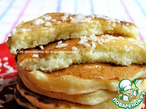 Творожные панкейки с кокосовой стружкой