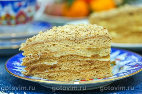 Заварной медовик с заварным кремом