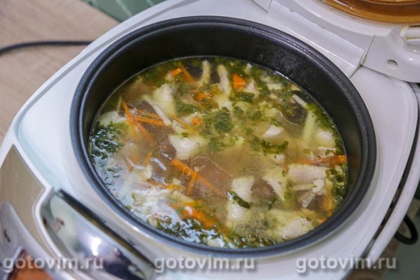Куриный суп с корневым сельдереем в мультиварке 