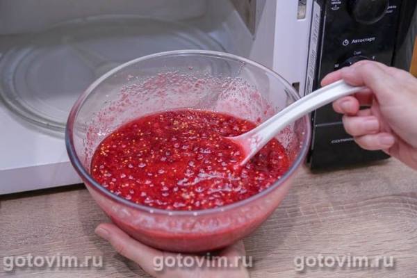 Варенье из красной смородины с малиной в микроволновке Варенье из красной смородины с малиной в микроволновке