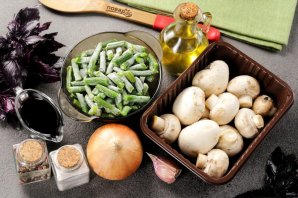 Стручковая фасоль с грибами Стручковая фасоль с грибами