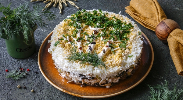 Салат Березка, пошаговый рецепт с фото на 416 ккал