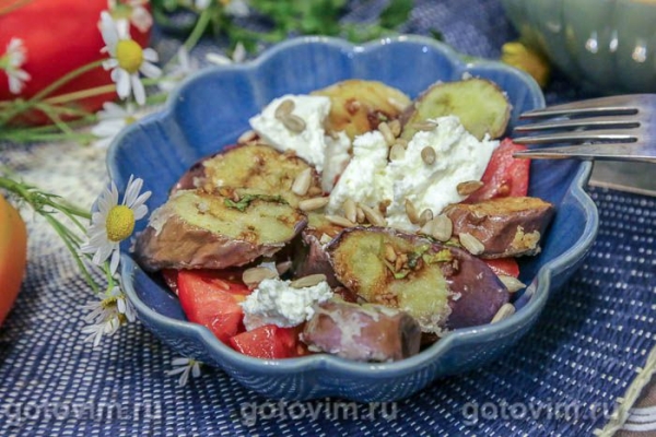 Салат с хрустящими баклажанами Салат с хрустящими баклажанами