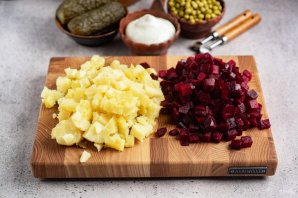 Салат винегрет с майонезом Салат винегрет с майонезом