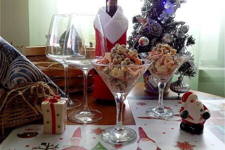 Салат с зелёным горошком