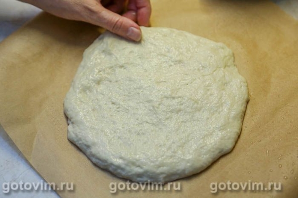 Пицца с белыми грибами, моцареллой и копченой курицей Пицца с белыми грибами, моцареллой и копченой курицей