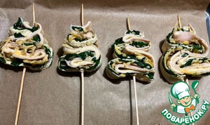 Елочки со шпинатом и индейкой Елочки со шпинатом и индейкой