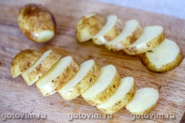 Шашлык из картофеля с салом