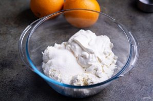 Творожный чизкейк с апельсиновым желе без выпечки