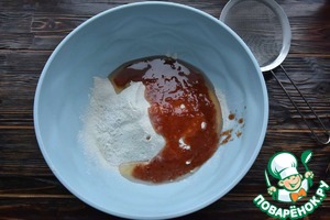 Томатная галета с тунцом