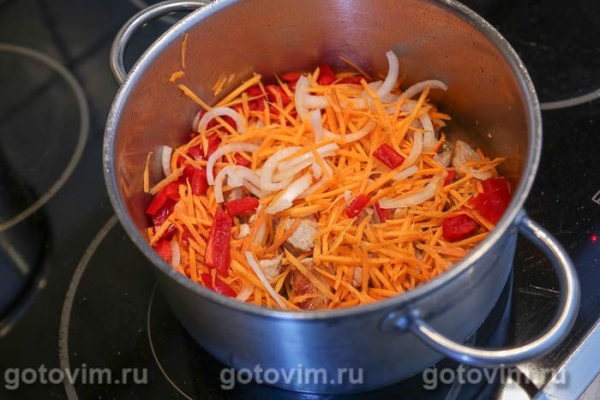 Рис с мясом и свежей кукурузой Рис с мясом и свежей кукурузой