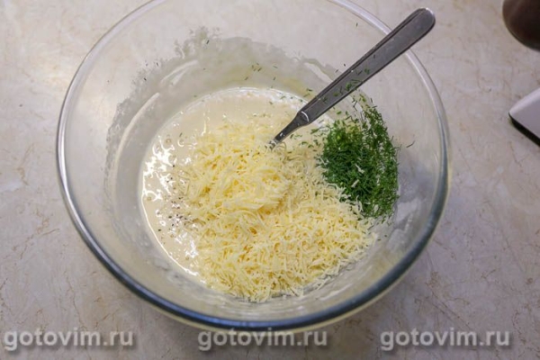 Вафли «Ленивые хачапури» с сыром и зеленью Вафли «Ленивые хачапури» с сыром и зеленью