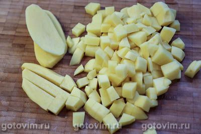 Свинина с картофелем в лодочках из фольги