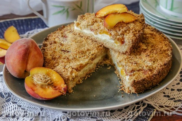 Итальянский песочный пирог с персиками и творогом Сбричолата (Sbriciolata) Итальянский песочный пирог с персиками и творогом Сбричолата (Sbriciolata)