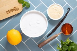 Лимонное мороженое с ванилью Лимонное мороженое с ванилью