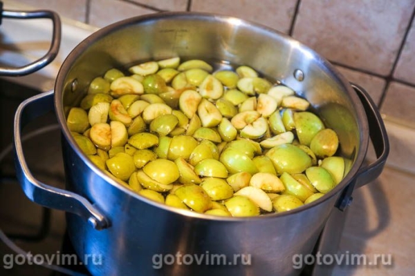 Компот из зеленых яблок с вишней Компот из зеленых яблок с вишней