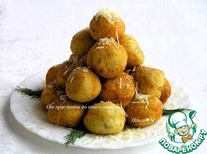 Творожные шарики с пармезаном и зеленью Творожные шарики с пармезаном и зеленью