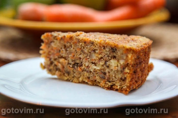Морковный кекс с орехами Морковный кекс с орехами