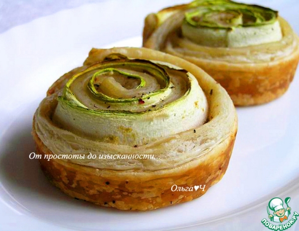 Закусочные булочки "Кабачковые розы"