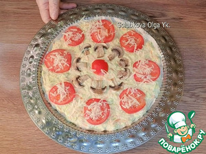 Овощная пицца из моркови и кабачка
