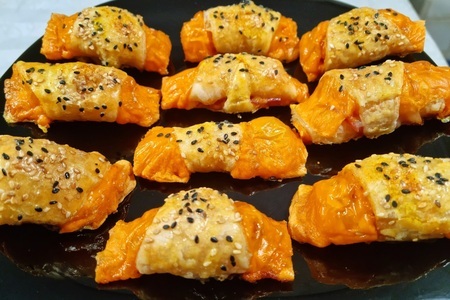 Роллы с беконом и сыром Роллы с беконом и сыром