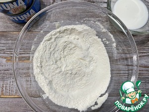 Запечённые вафли с консервированным тунцом