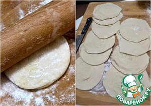 Самса слоеная и хрустящая. Мясо и картошка