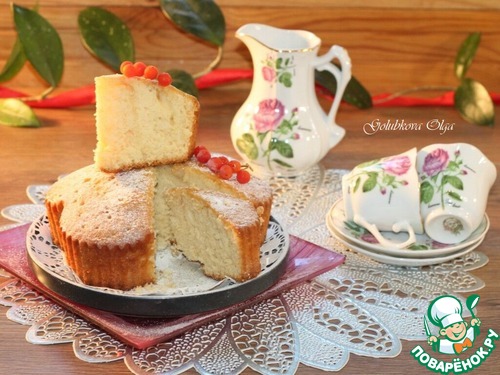 Ванильный кекс с малиновой пропиткой