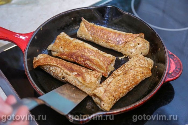 Блины, фаршированные квашеной капустой и яйцом Блины, фаршированные квашеной капустой и яйцом