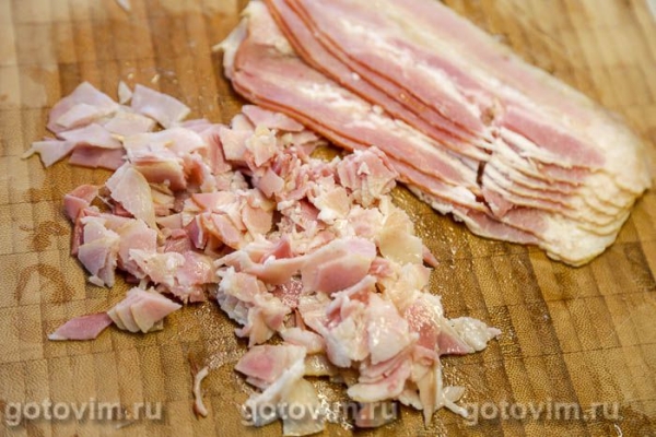 Макароны с белыми грибами и беконом Макароны с белыми грибами и беконом