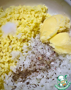 Самса слоеная и хрустящая. Мясо и картошка