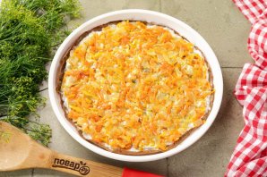 Печеночный торт с морковью