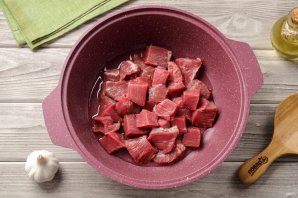 Тушёная картошка с мясом и баклажанами Тушёная картошка с мясом и баклажанами