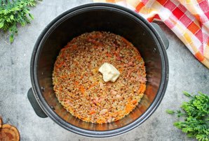 Гречка с тушенкой в мультиварке