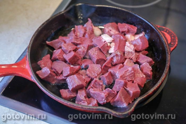 Гуляш из говяжьего сердца с картфелем